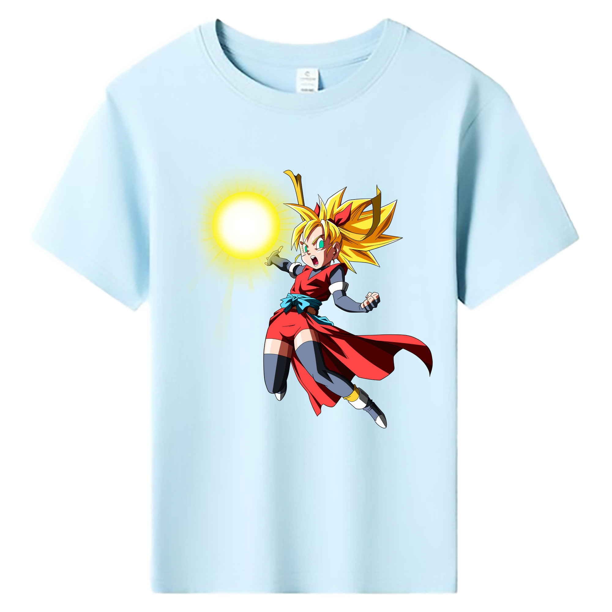 （画像用） ドラゴンボール カリフラ DRAGON BALL Caulifla 綿100％キッズTシャツ（フロントプリント）